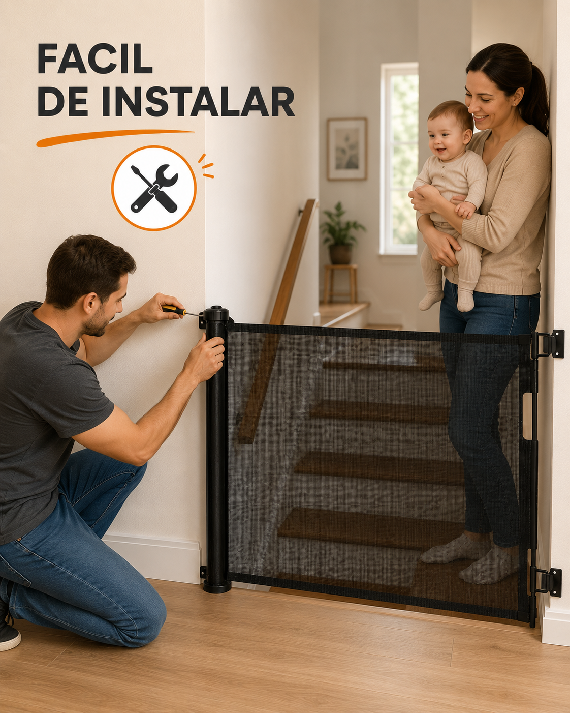 Puerta Enrrollable - Open Door - Puerta Retractil de Seguridad Extra Alta 112CM