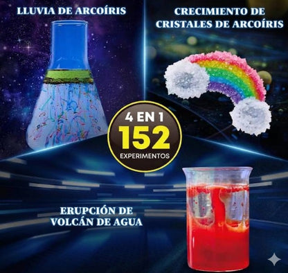 Mega Kit de Experimientos de Ciencias - 152 Experimentos 4 en 1 para Niños