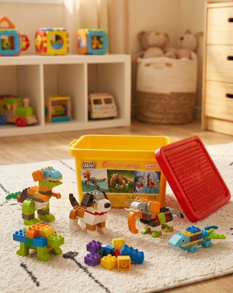 Bloques de Construcción de 1063 Piezas – Dinosaurios, Animales y Vida Marina