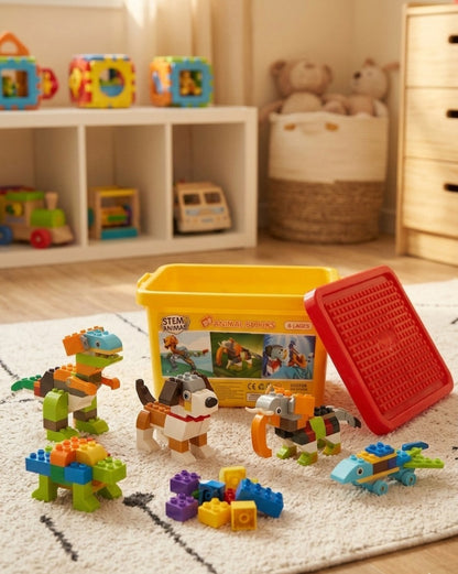 Bloques de Construcción de 1063 Piezas – Dinosaurios, Animales y Vida Marina