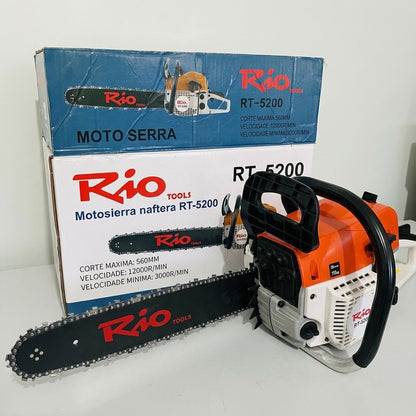 Motosierra Profesional Rio Tools RT-5200 – 52cc, Espada 22"