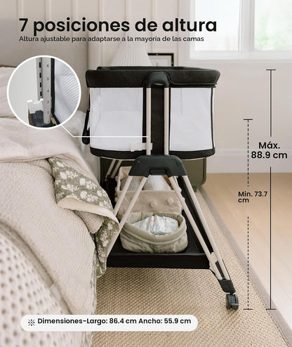 🌙 CUNA MOISÉS FODOSS 3 EN 1 — ¡DORMÍ JUNTO A TU BEBÉ CON SEGURIDAD! 👶