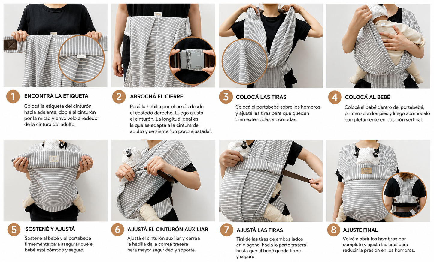 Canguro Ergonómico Portabebés - Ajustable VRBabies