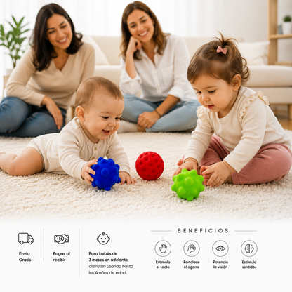 🎨 PELOTAS SENSORIALES LAKESHORE - SET DE 4 UNIDADES 🎨