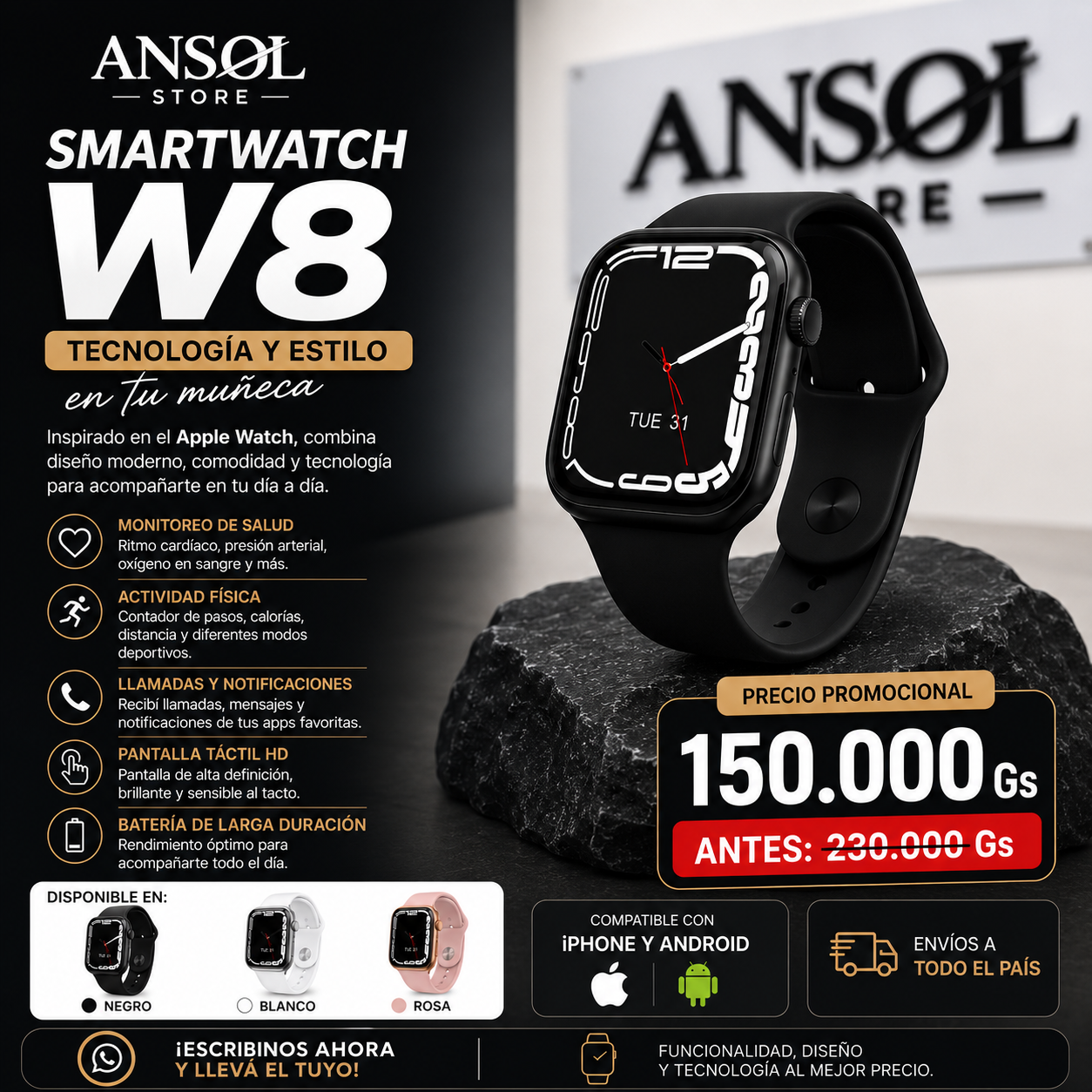 Smartwatch W8