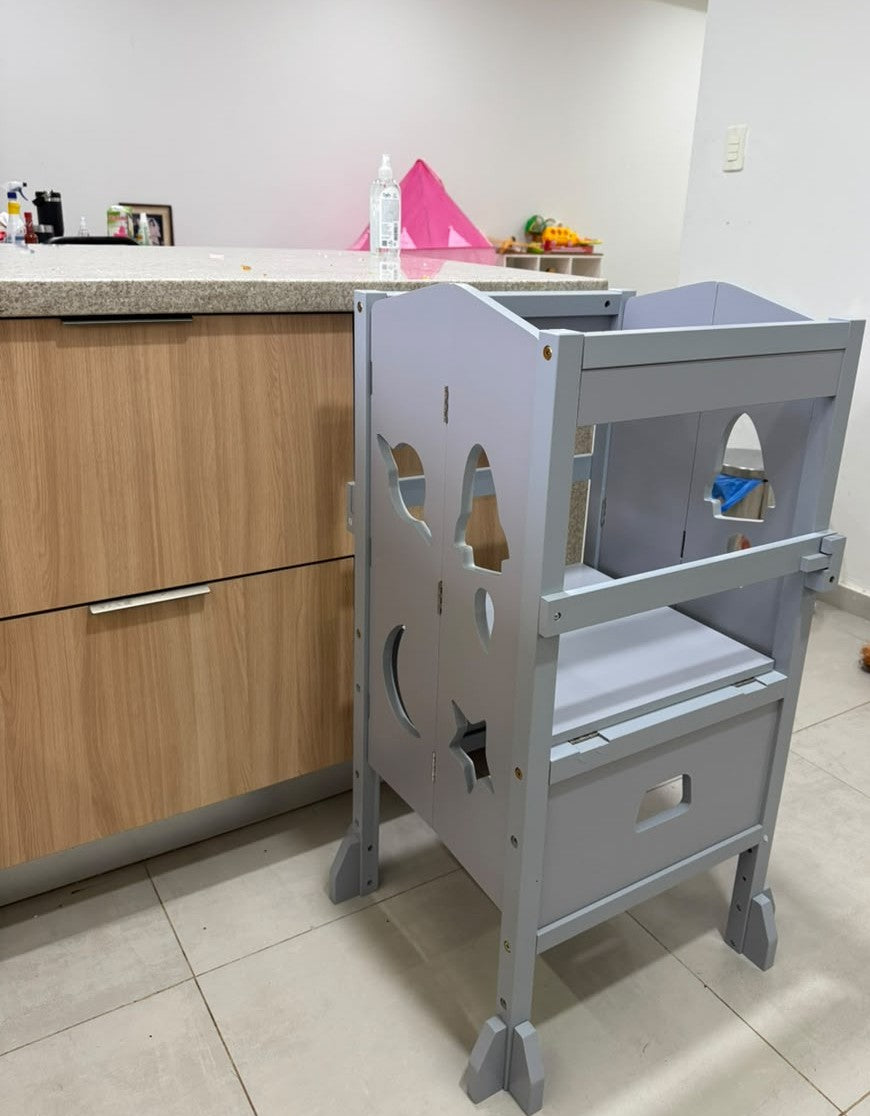Taburete de Aprendizaje - Silla Torre Infantil - Estilo Montessori