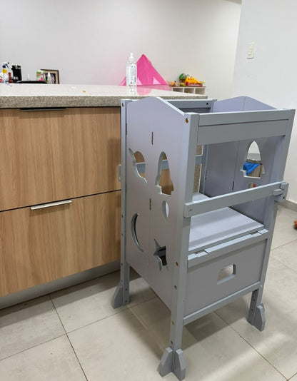 Taburete de Aprendizaje - Silla Torre Infantil - Estilo Montessori