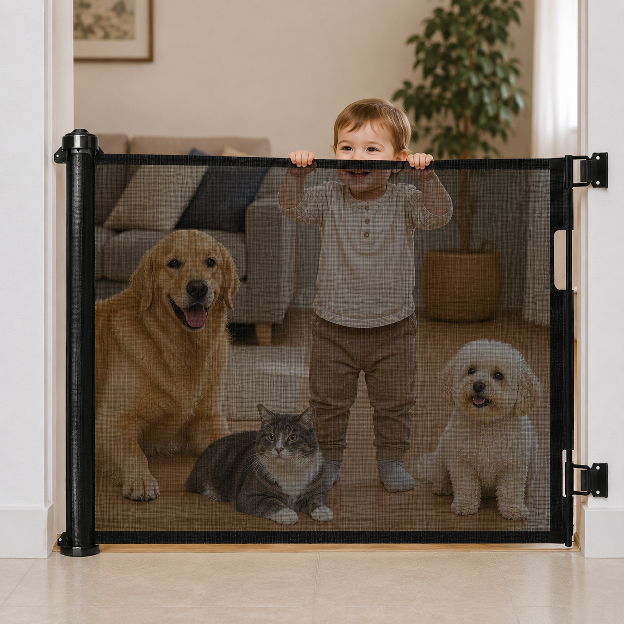 Puerta Enrrollable - Open Door - Puerta Retractil de Seguridad Extra Alta 112CM