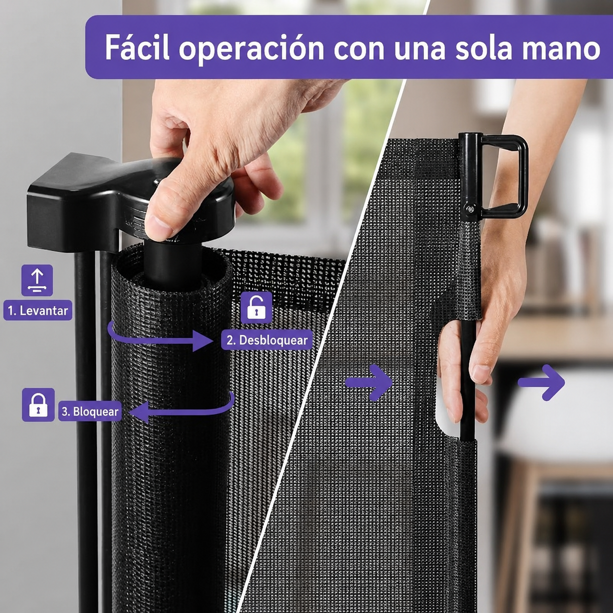 Puerta Enrrollable - Open Door - Puerta Retractil de Seguridad Extra Alta 112CM