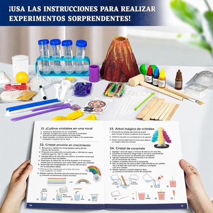Mega Kit de Experimientos de Ciencias - 152 Experimentos 4 en 1 para Niños