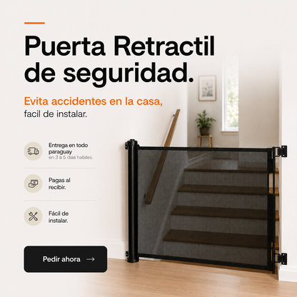 Puerta Enrrollable - Open Door - Puerta Retractil de Seguridad Extra Alta 112CM